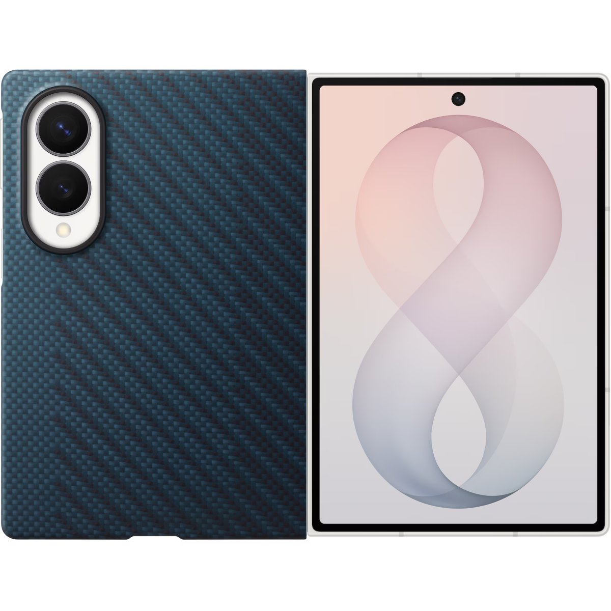 Чехол Samsung Galaxy Z Fold8 Carbon Magnet Case Navy - EF-KF971SNEGRU