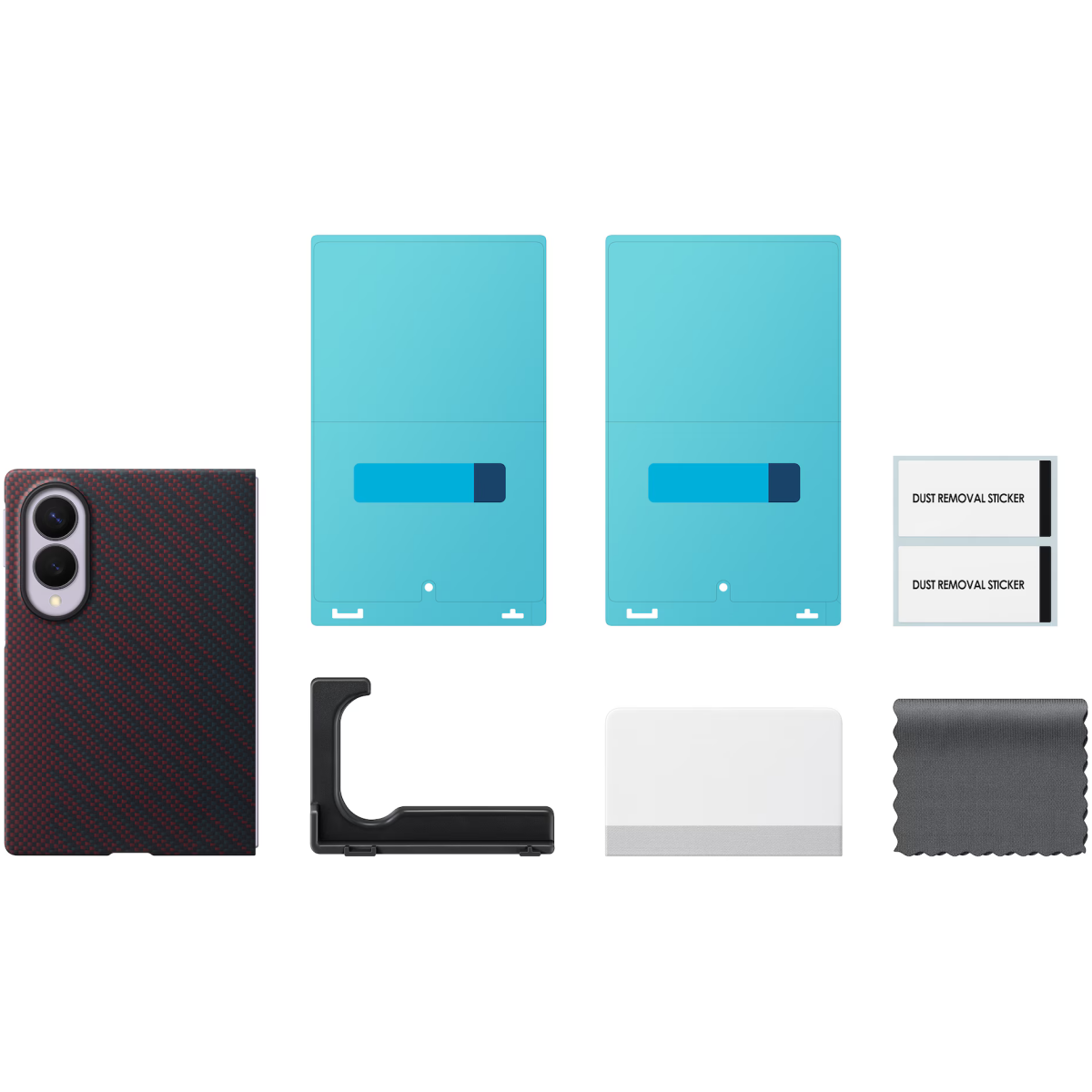 Чехол Samsung Galaxy Z Fold8 Carbon Magnet Case Dark Burgundy - EF-KF971SREGRU - фото 5
