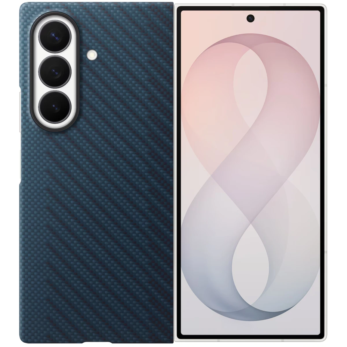 Чехол Samsung Galaxy Z Fold8 Ultra Carbon Magnet Case Navy - EF-KF976SNEGRU