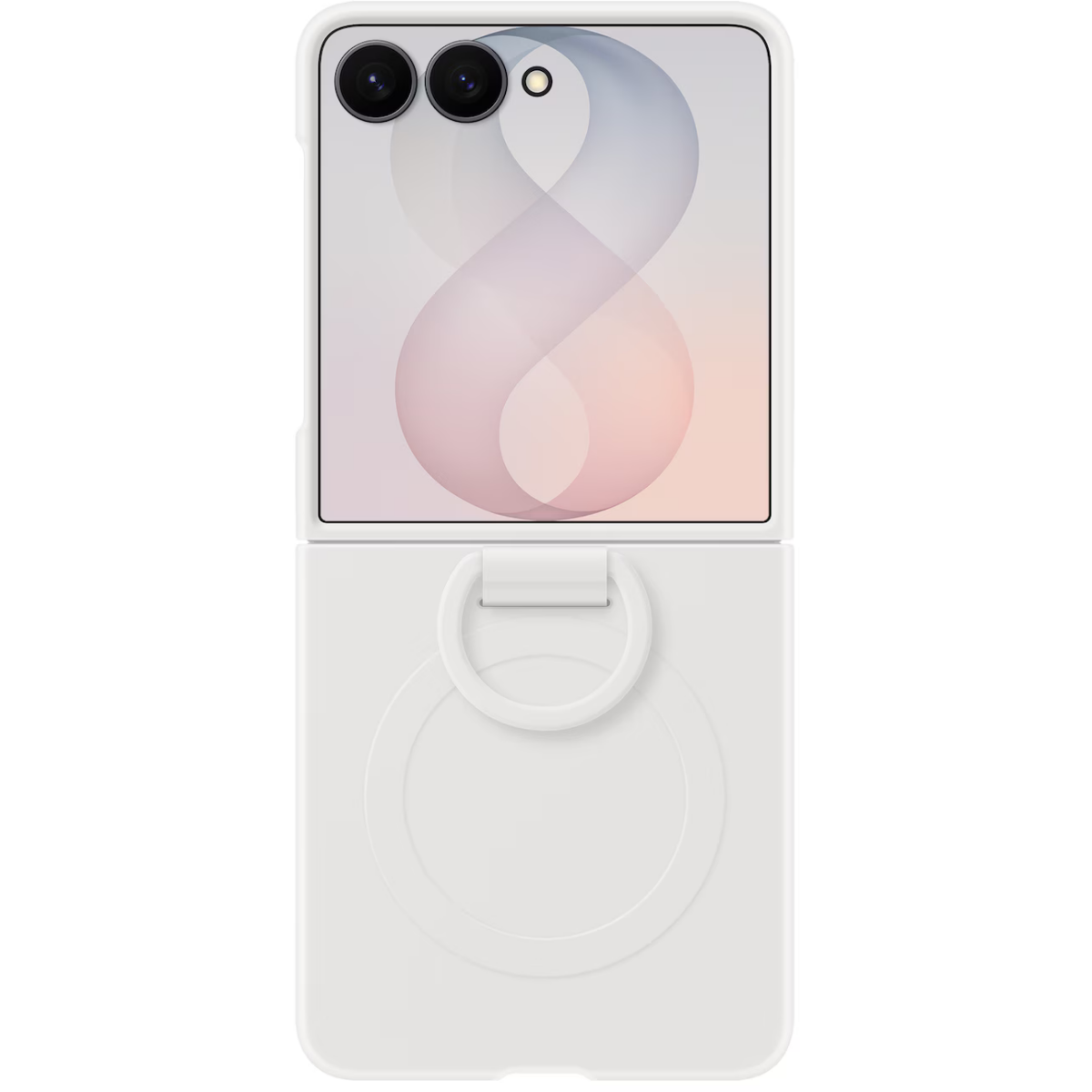 Чехол Samsung Galaxy Z Flip8 Silicone Ring Magnet Case Cream - EF-EF776CWEGRU - фото 3