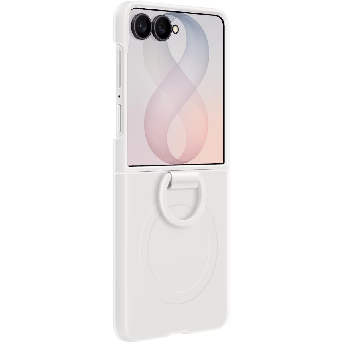 Чехол Samsung Galaxy Z Flip8 Silicone Ring Magnet Case Cream - EF-EF776CWEGRU - фото 4