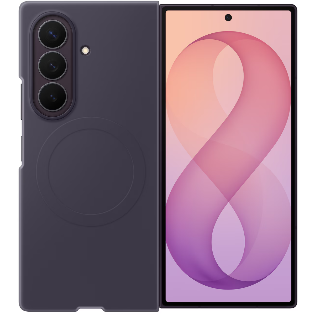 Чехол Samsung Galaxy Z Fold8 Ultra Silicone Magnet Case Dark Purple - EF-EF976CVEGRU