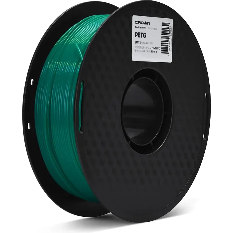 Пластик для 3D принтера Crown Micro PETG Dark Green - CM-FILPETG017G