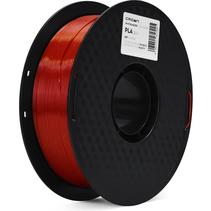 Пластик для 3D принтера Crown Micro PLA Silk Red - CM-FILPLAS003R