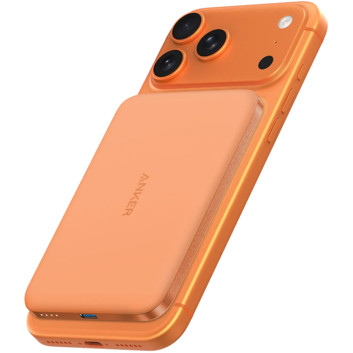 Внешний аккумулятор Anker Nano Power Bank (5K, MagGo, Slim) Orange - A1665H01