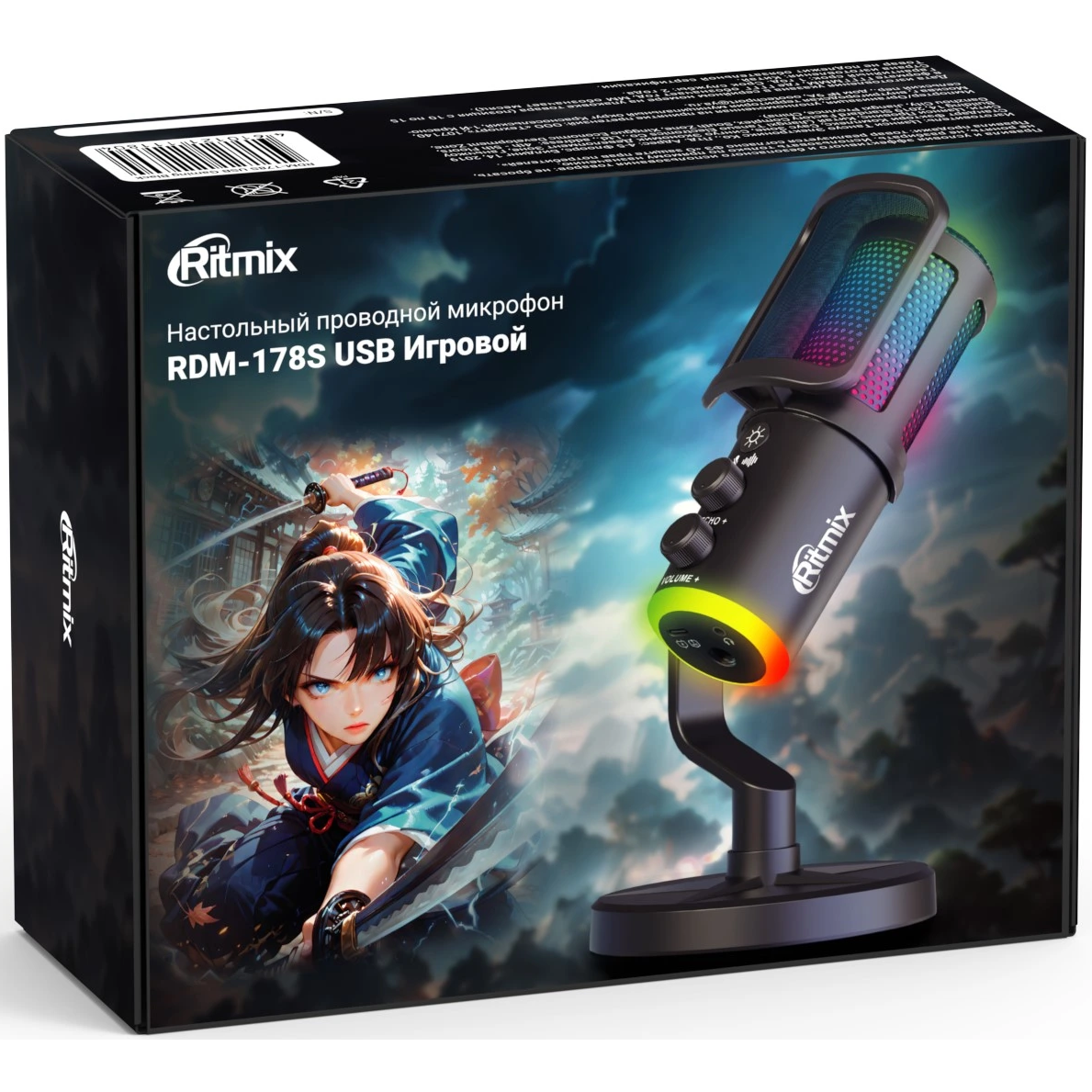 Микрофон Ritmix RDM-178S Black - фото 3