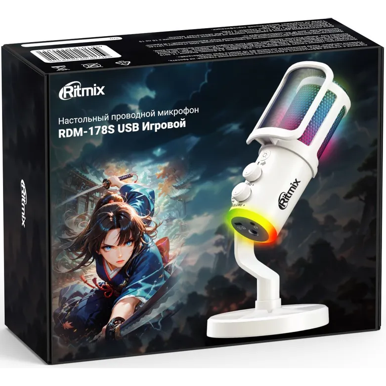 Микрофон Ritmix RDM-178S White - фото 3