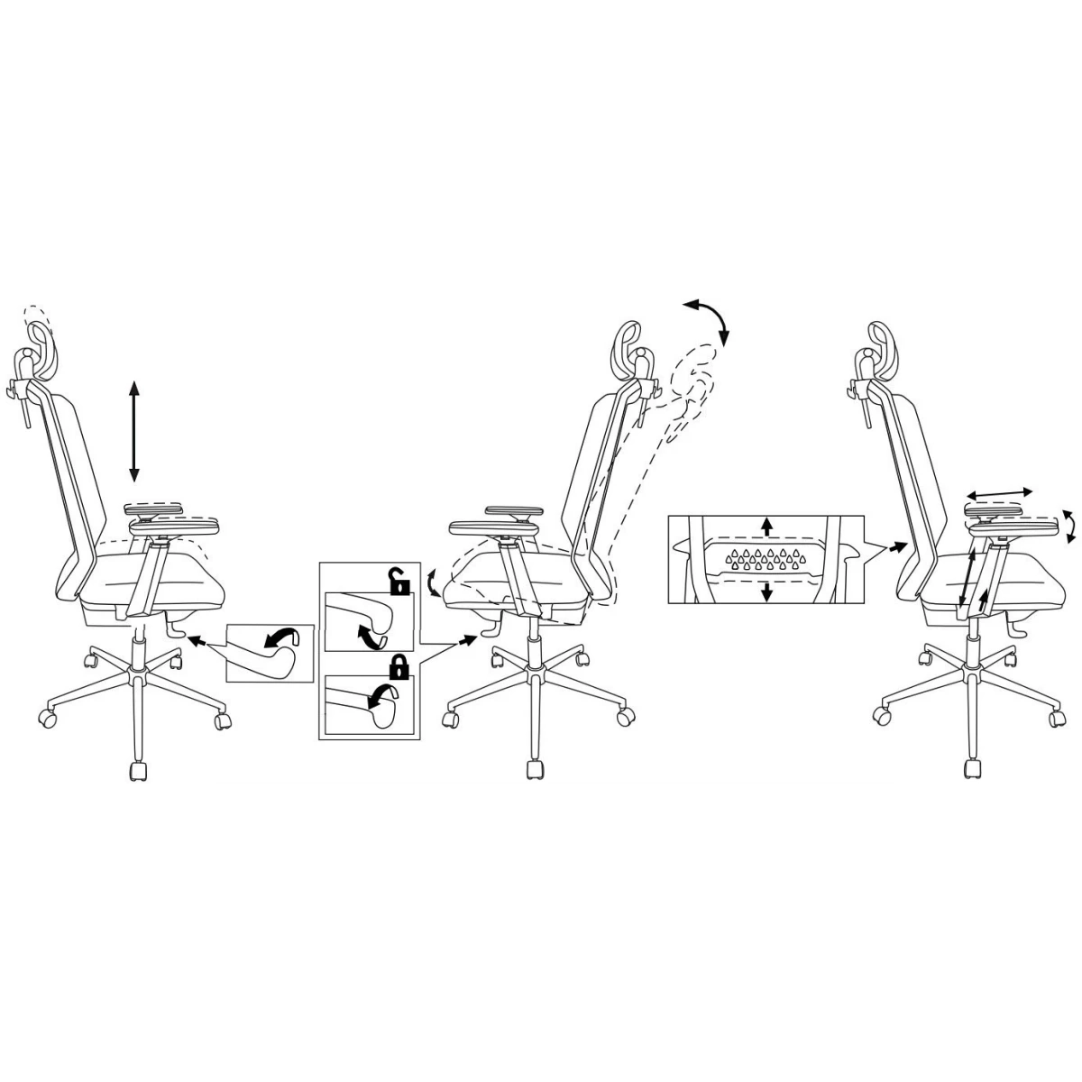 Офисное кресло Бюрократ MC-W612N-H Grey - MC-W612N-H/DG/MAT-G - фото 12