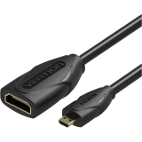 Кабель HDMI (F) - Micro HDMI (M), 1м, Vention ABBBF
