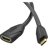 Кабель HDMI (F) - Mini HDMI (M), 1м, Vention ABAAF