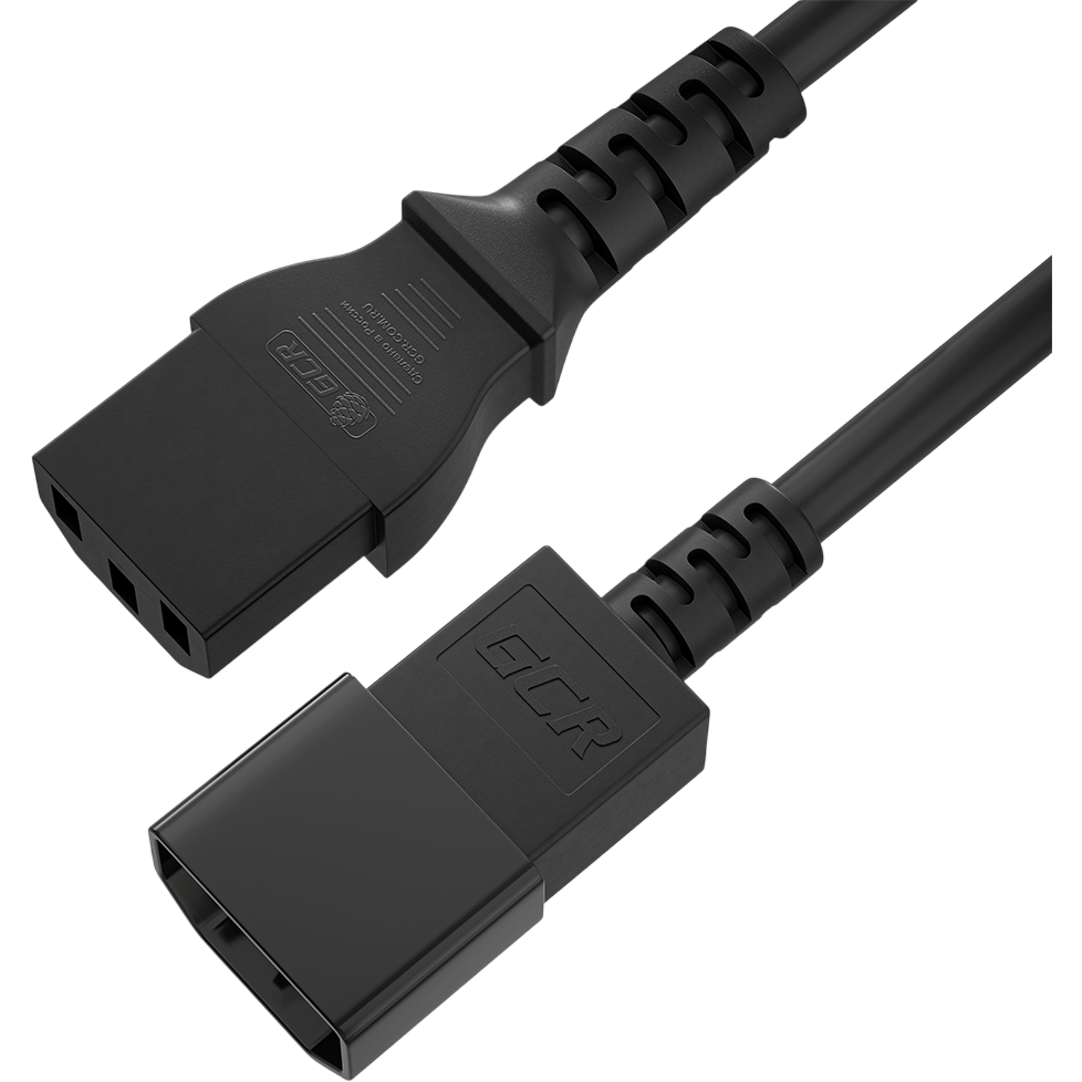 Кабель питания C13 - C14, 1м, Greenconnect GCR-56702