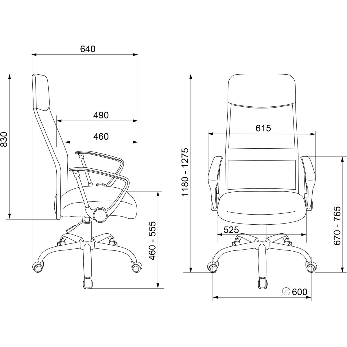 Офисное кресло Бюрократ CH-600SL TW-11 Black - CH-600SL/LUX/TW-11 - фото 13