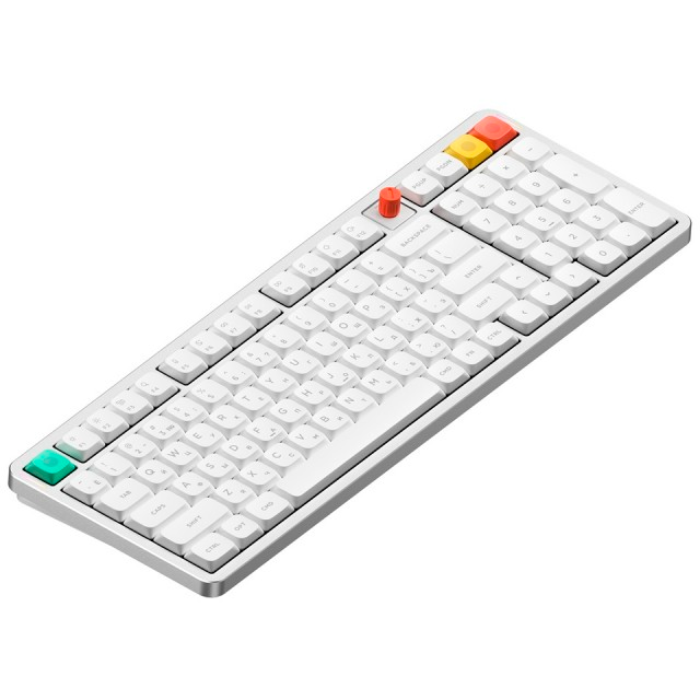 Клавиатура NuPhy AIR100v3 (Brown Nano Switch) RGB White - AIR100v3-NW-BRN