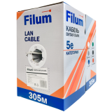 Бухта Filum FL-PF-5E-FUTP4-24AWG-LSZH-305-GY, 305м