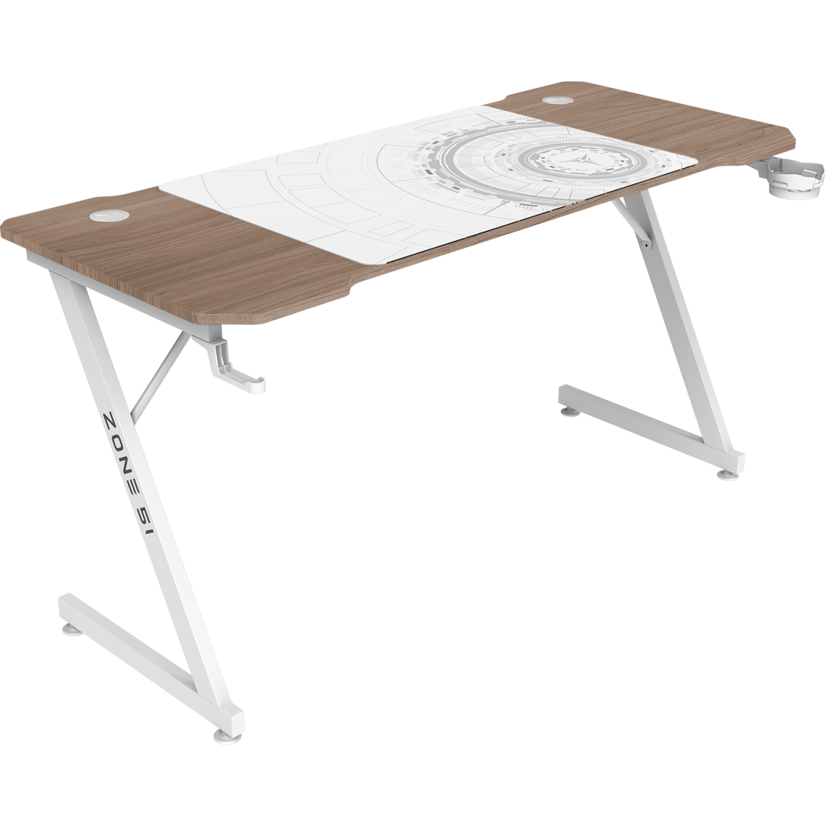 Компьютерный стол ZONE 51 TRINE 140 Wood/White - Z51-T4N-WD