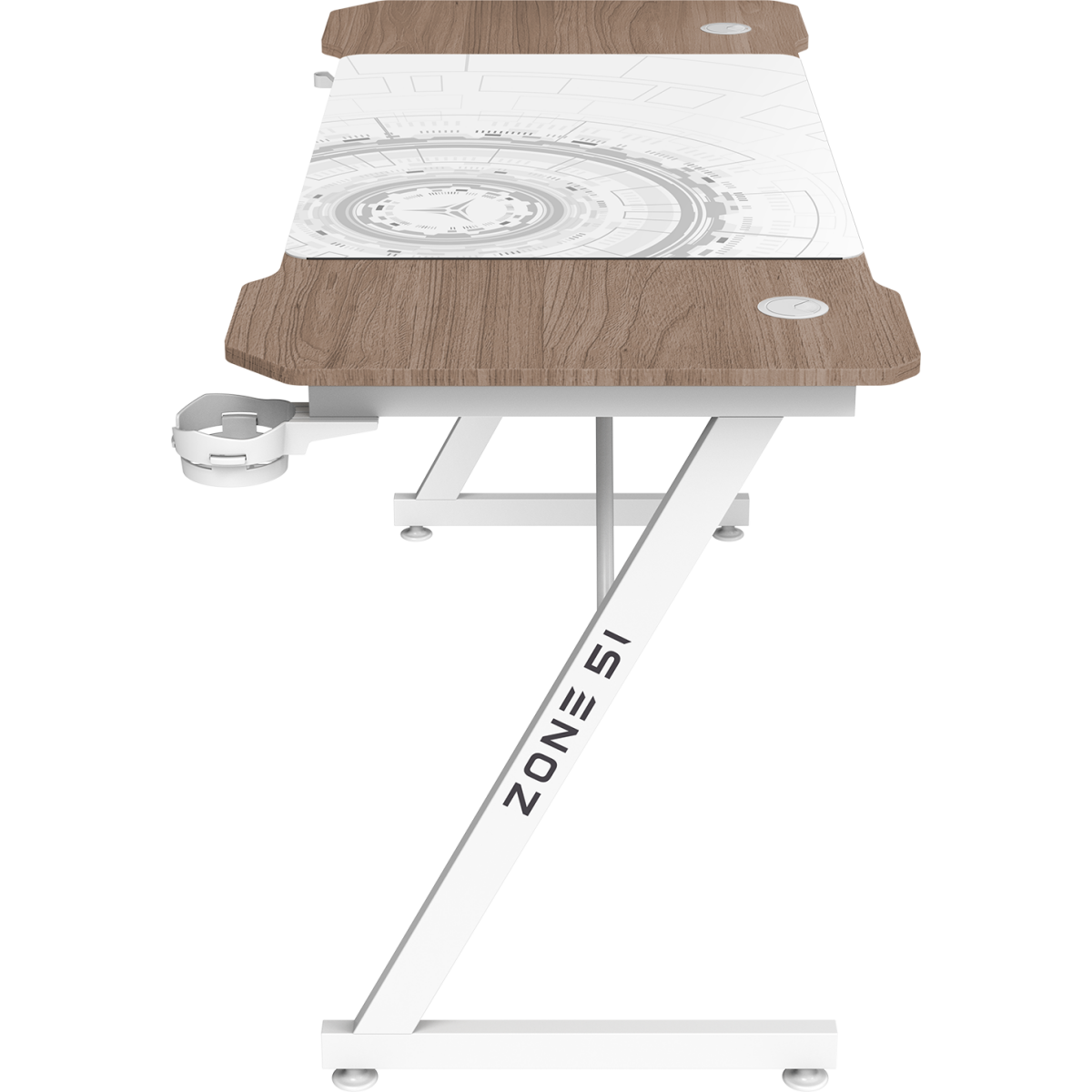 Компьютерный стол ZONE 51 TRINE 140 Wood/White - Z51-T4N-WD - фото 4