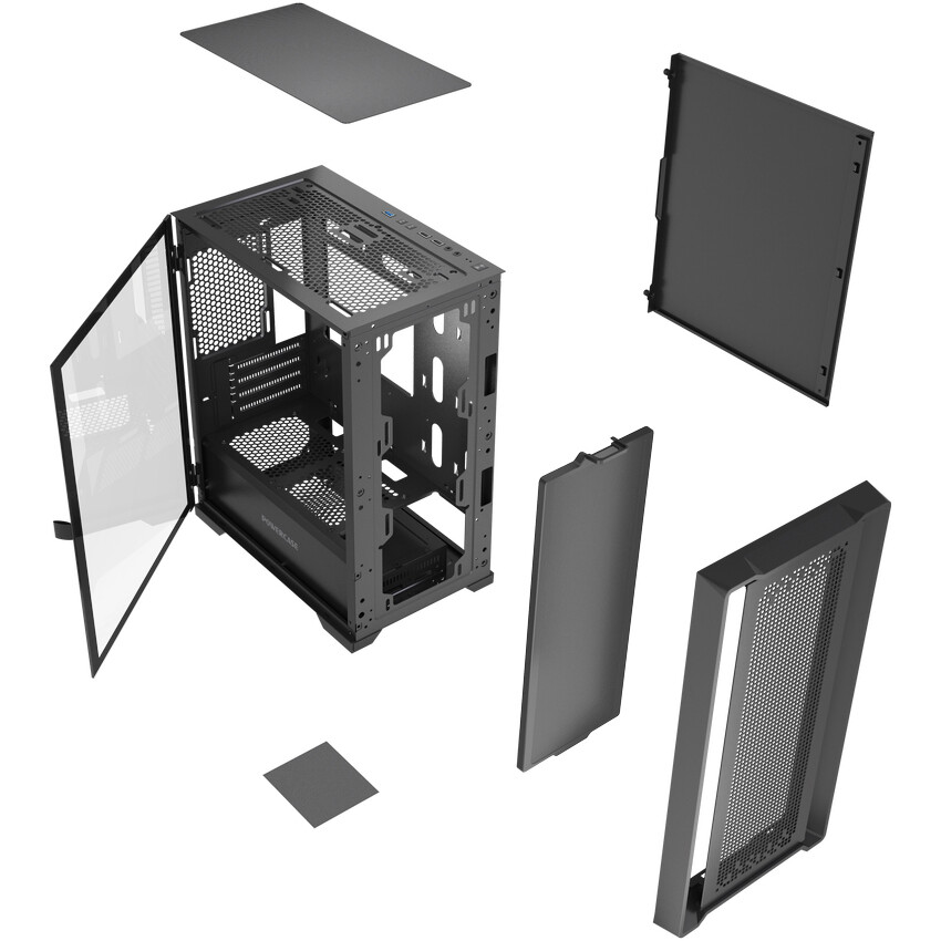 ..... Корпус Powercase ByteFlow Micro NF Black, царапина на лицевой панели - CAMBNF-F0 - фото 8