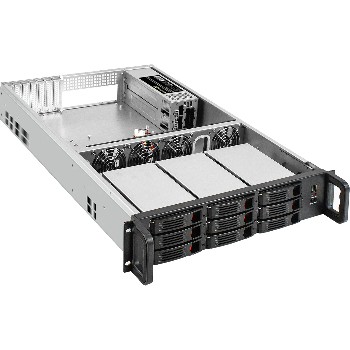Серверный корпус ExeGate Pro 2U650-HS09/Redundant 2x1200W - EX294282RUS - фото 2