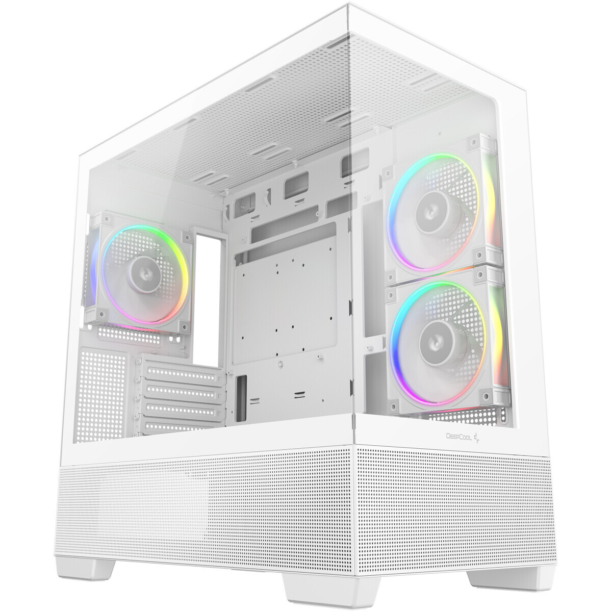 ..... Корпус DeepCool CG380 3F White, мятый угол корпуса - R-CG380-WHAGM3-G - фото 4