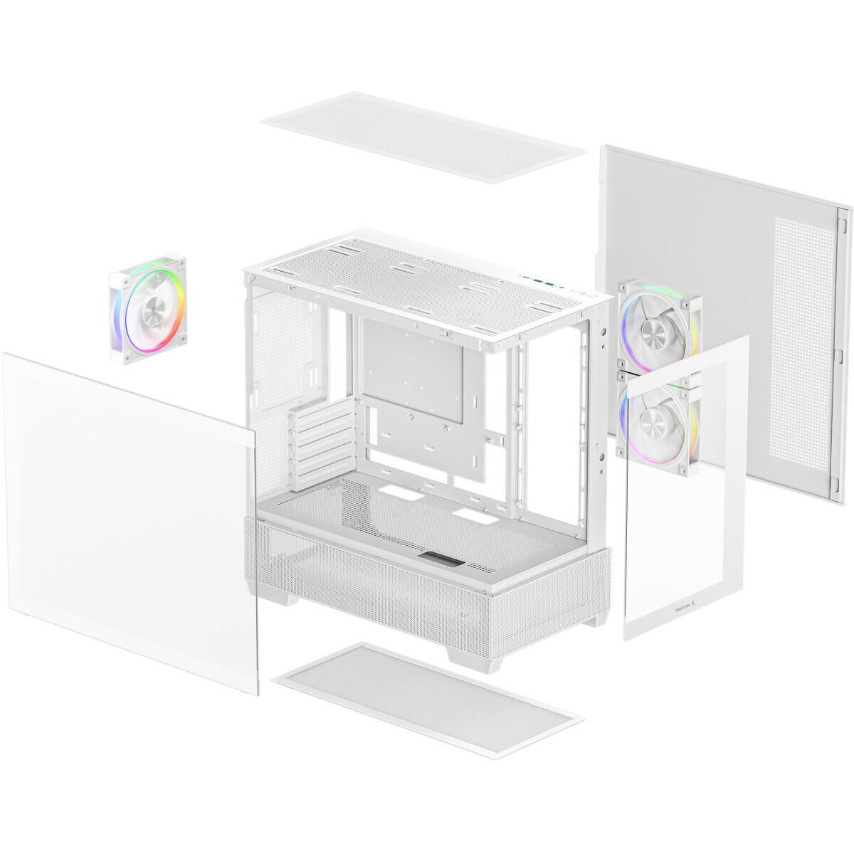 ..... Корпус DeepCool CG380 3F White, мятый угол корпуса - R-CG380-WHAGM3-G - фото 9