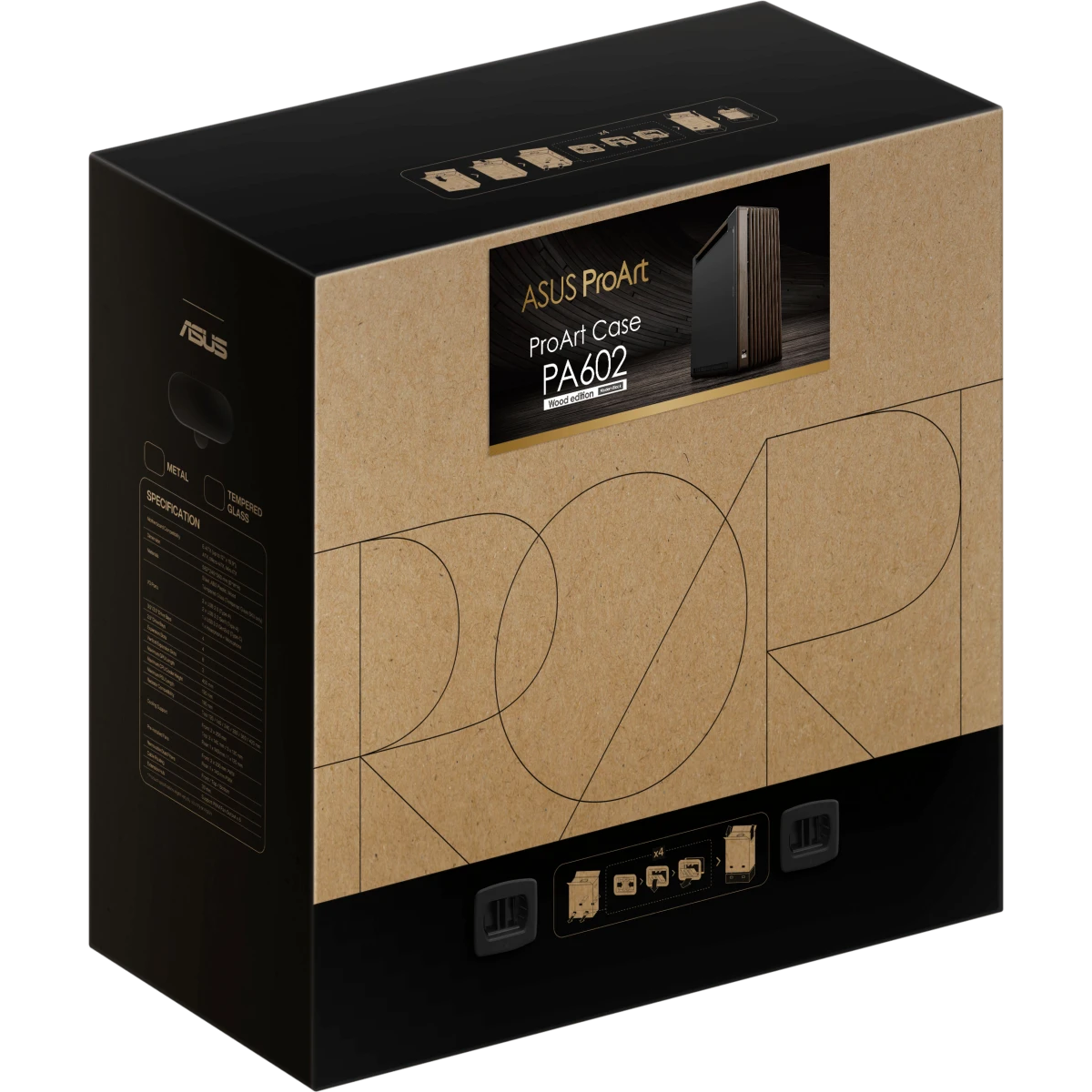Корпус ASUS ProArt PA602 Wood Edition Metal Panel Modern Black - 90DC00J0-B09040 - фото 15