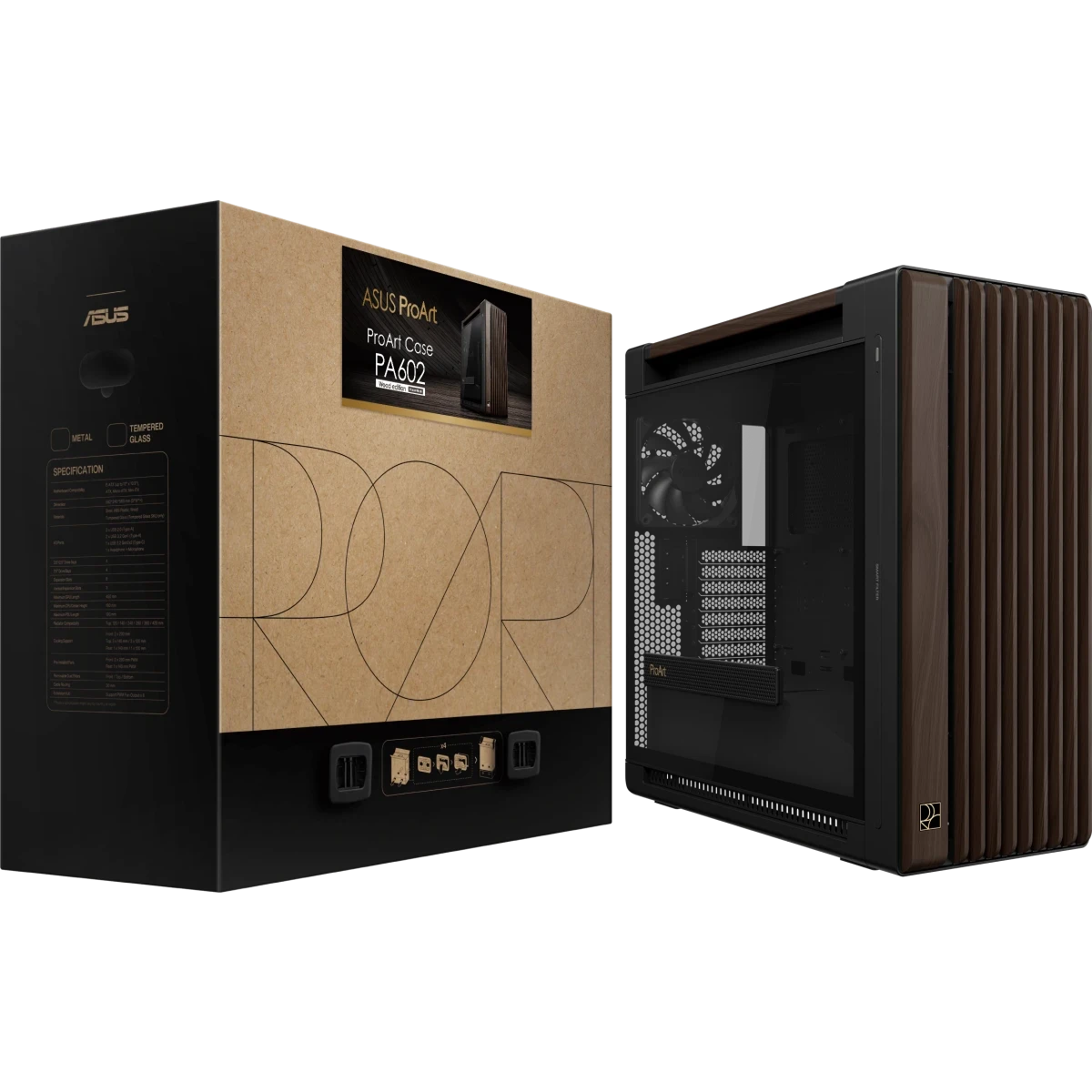 Корпус ASUS ProArt PA602 Wood Edition Tempered Glass Panel Modern Black - 90DC00J0-B09030 - фото 15