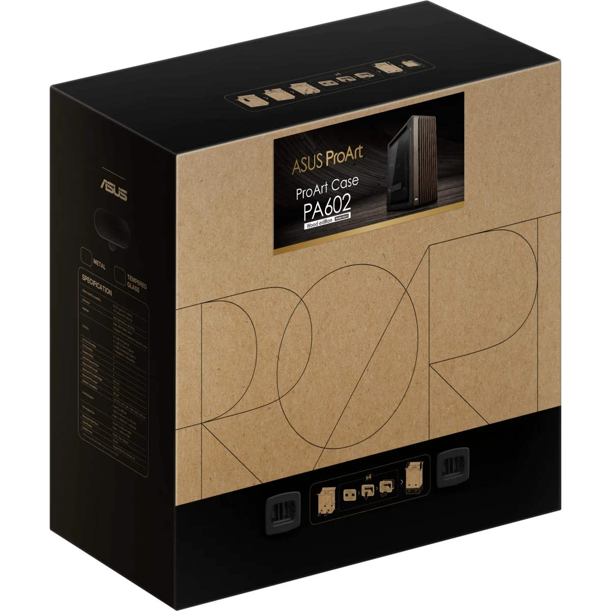 Корпус ASUS ProArt PA602 Wood Edition Tempered Glass Panel Modern Black - 90DC00J0-B09030 - фото 16