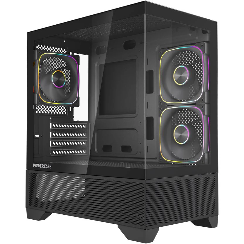 Корпус Powercase Vision Micro M4B Black (CVMM4FHB-A3)