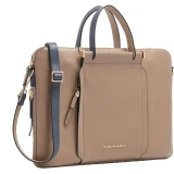 Сумка для ноутбука Piquadro Expandable Leather Work Bag for 14" Beige/Blue (CA6698W92/TOBLU)