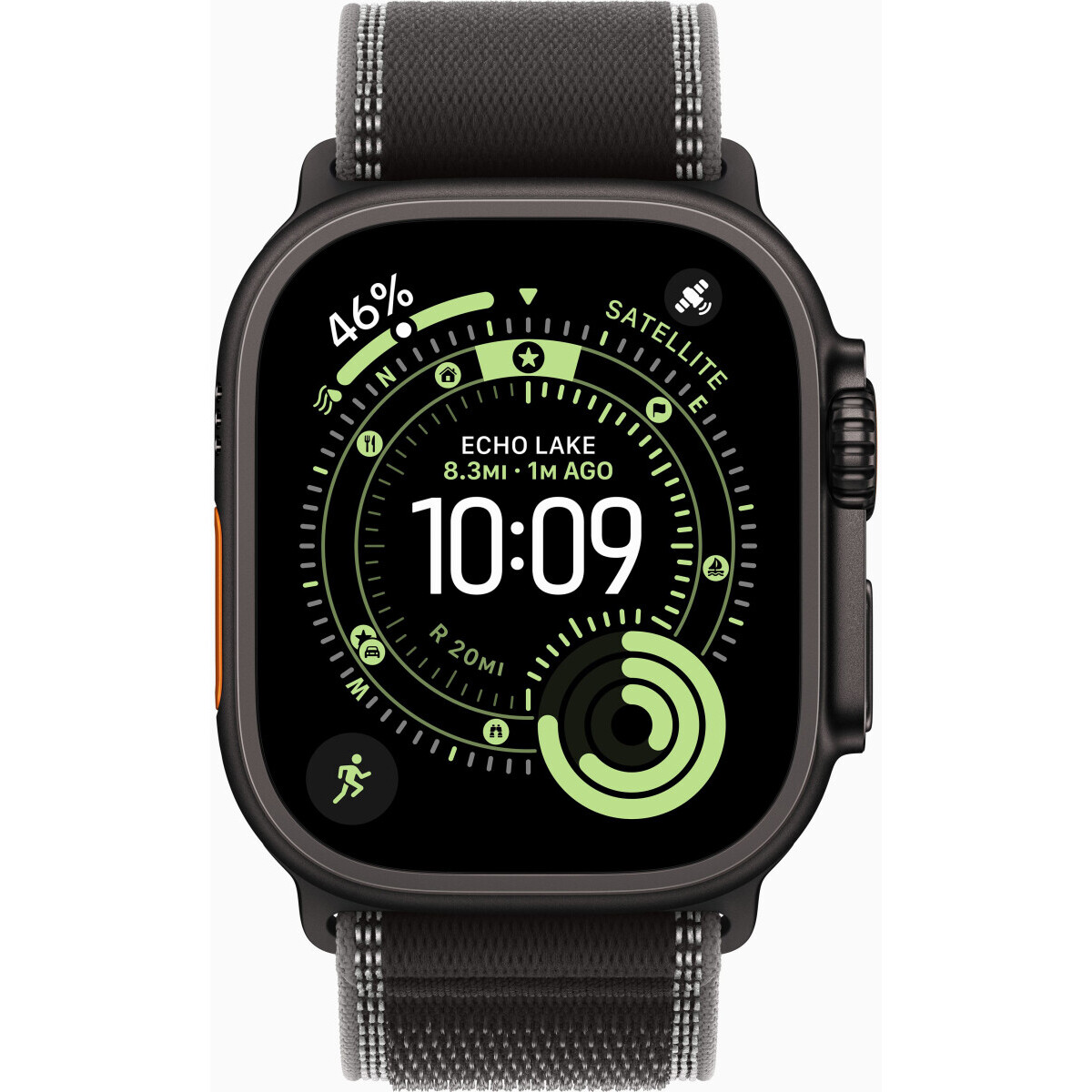 Умные часы Apple Watch Ultra 3 49mm Black Titanium Case with Black/Charcoal Trail Loop M/L (MF1H4) - MF1H4AF/A - фото 2