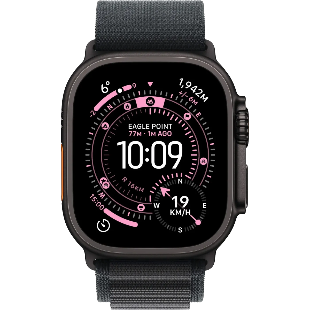 Умные часы Apple Watch Ultra 3 49mm Black Titanium Case with Black Alpine Loop M (MF0V4) - MF0V4AF/A - фото 2