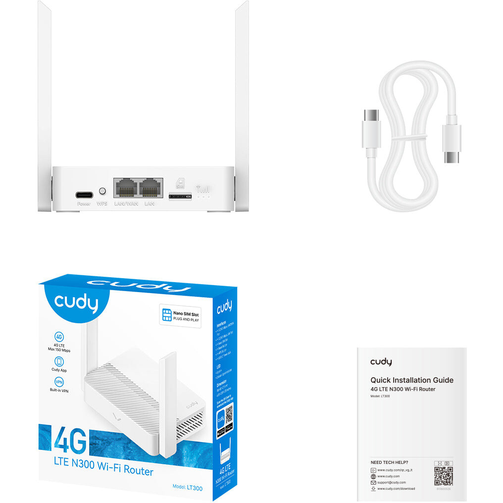 Wi-Fi маршрутизатор (роутер) Cudy LT300 3.0 - фото 5