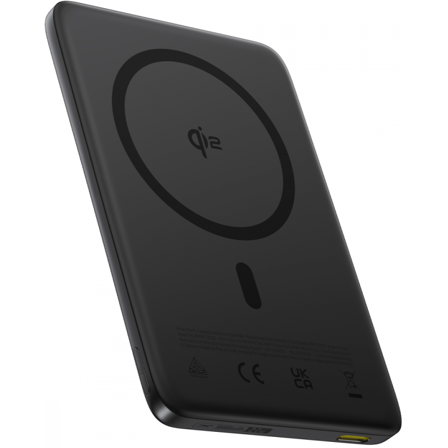 Внешний аккумулятор Baseus PicoGo Ultra-Slim Qi2 10000mAh 27W Black - E0027201