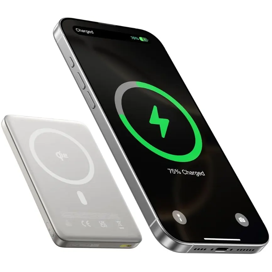 Внешний аккумулятор Baseus PicoGo Ultra-Slim Qi2 10000mAh 27W Titanium - E0027203 - фото 3