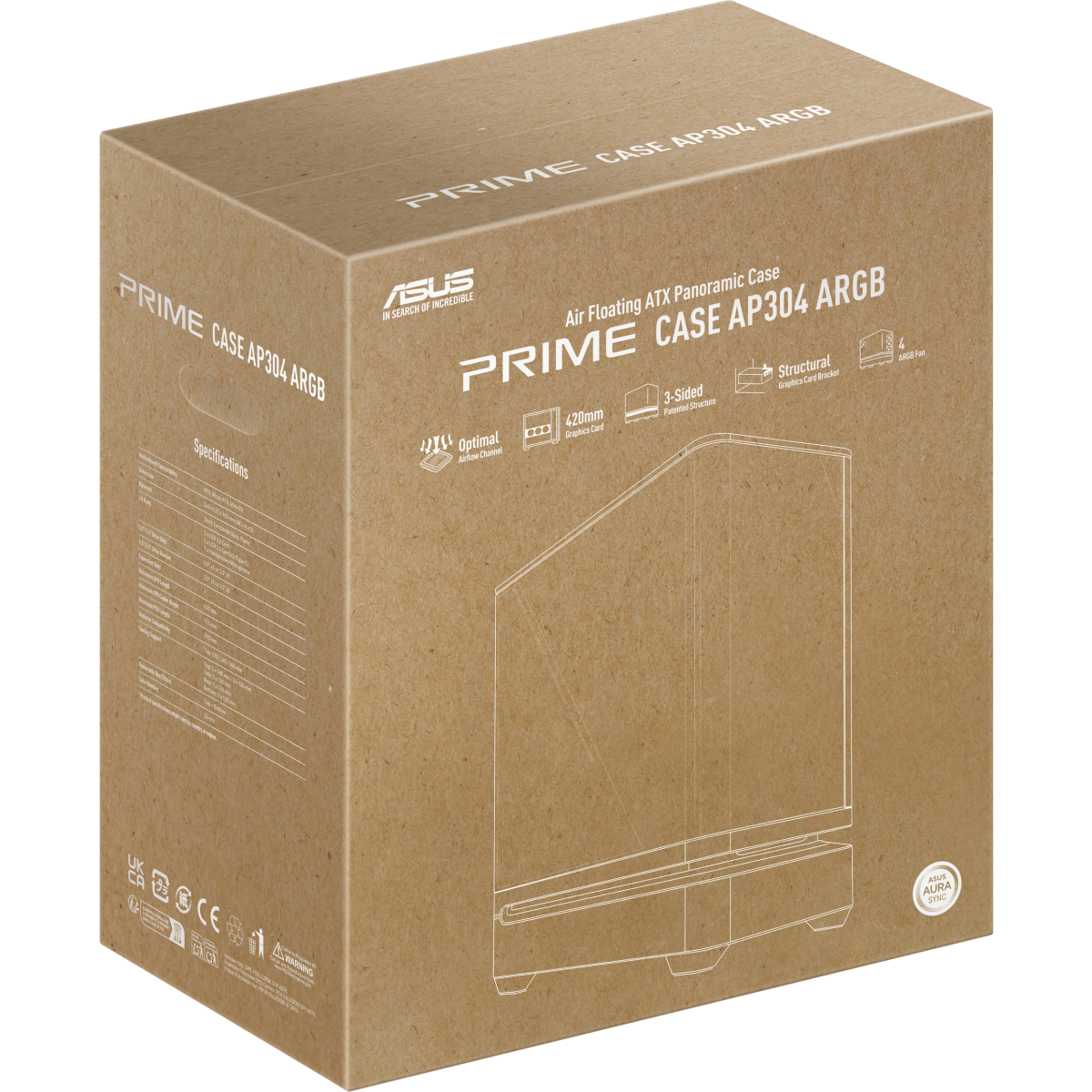 Корпус ASUS Prime AP304 TG ARGB White - 90DC0113-B19000 - фото 17