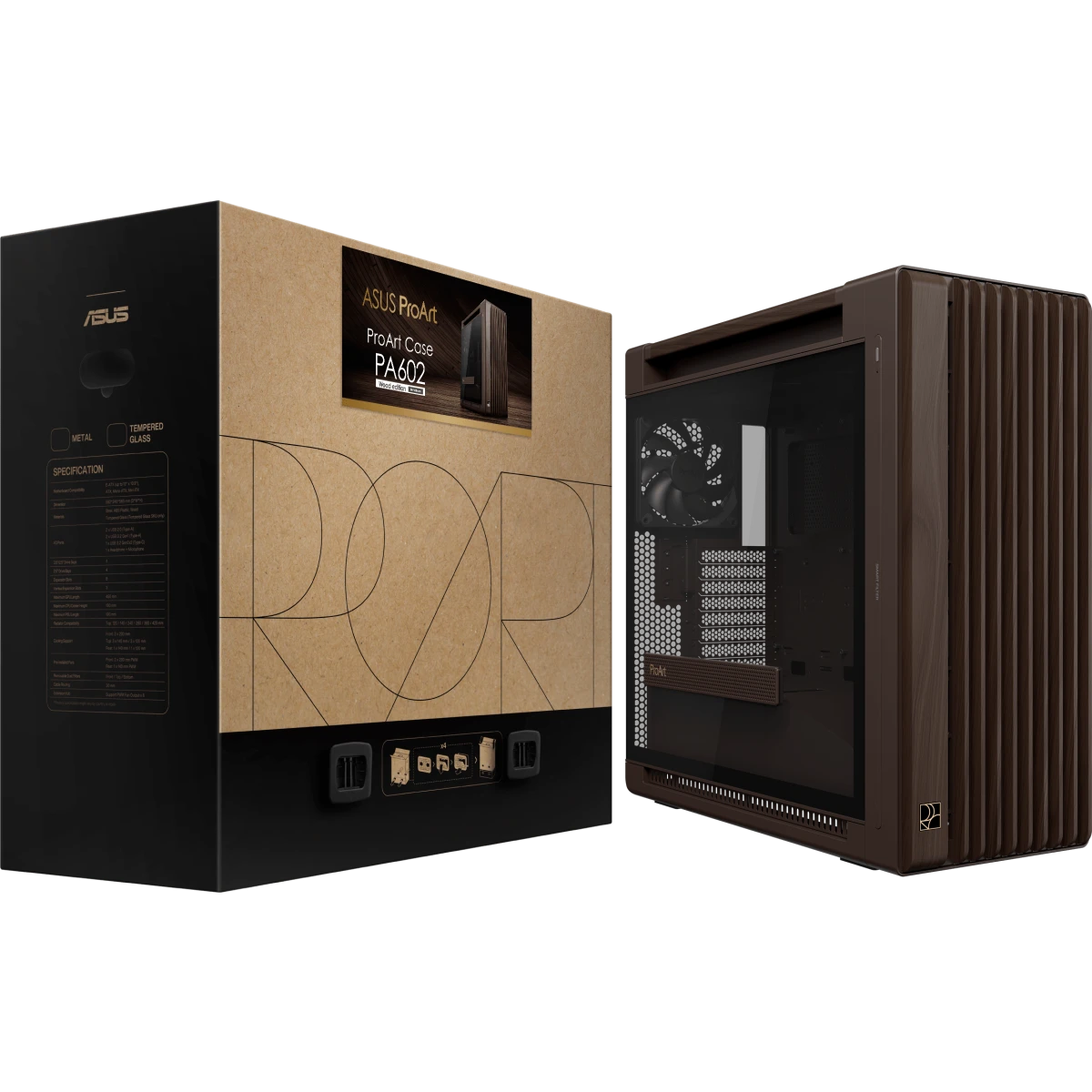 Корпус ASUS ProArt PA602 Wood Edition Tempered Glass Panel Retro Brown - 90DC00J8-B09000 - фото 15