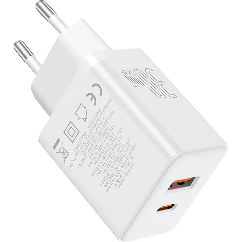 Сетевое зарядное устройство Baseus Cube 30W White - P10111404213-00 - фото 2