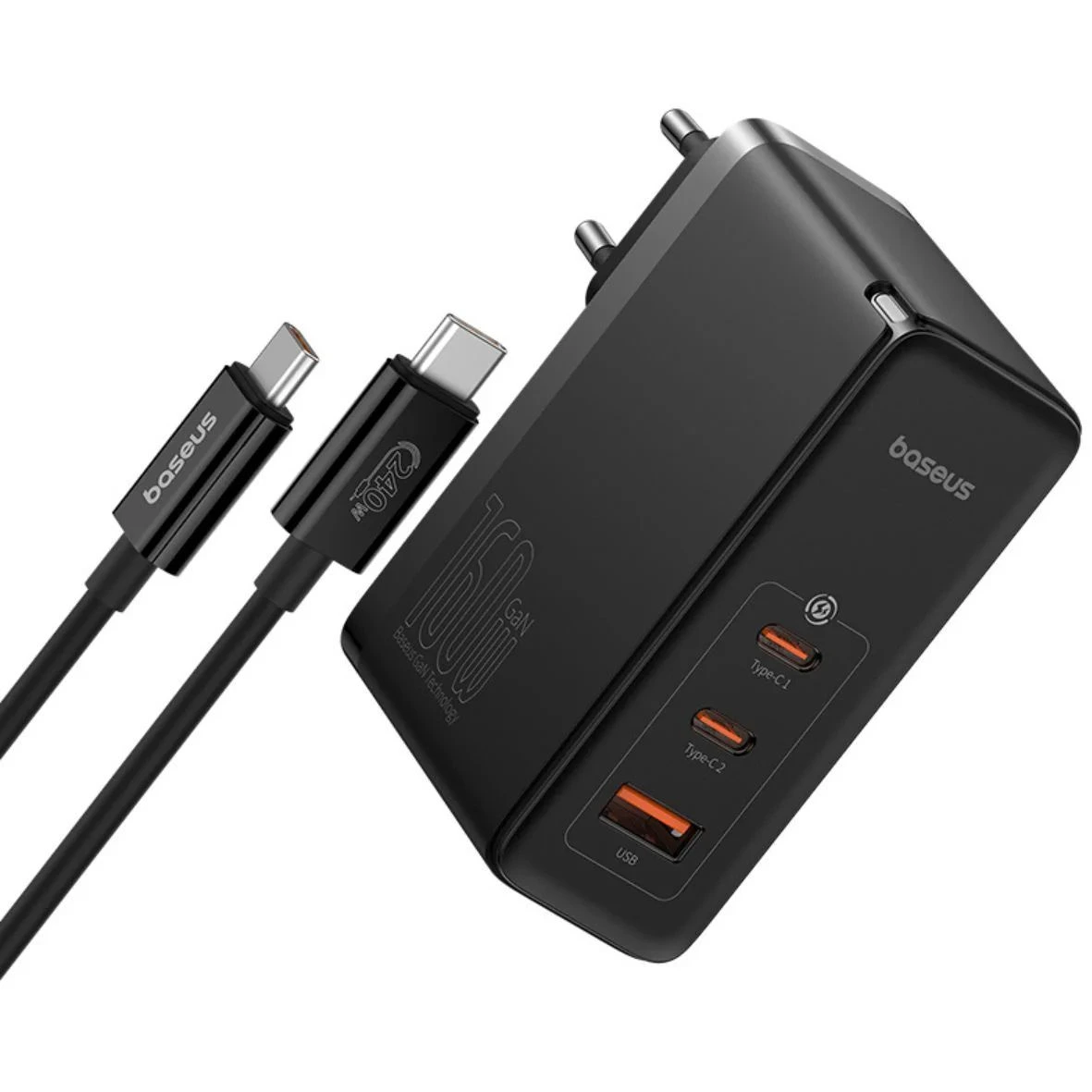 Сетевое зарядное устройство Baseus GaN5 Pro 160W Black + Type-C Cable - P10110825113-00 - фото 5