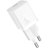 Сетевое зарядное устройство Baseus GaN5 Mini 30W White + Type-C Cable (P10110902213-00)