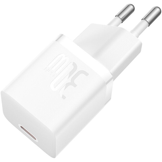 Сетевое зарядное устройство Baseus GaN5 Mini 30W White + Type-C Cable - P10110902213-00 - фото 4