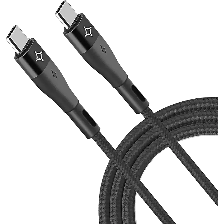 Кабель USB Type-C - USB Type-C, 0.5м, Stellarway STWPRO-CAB-C/C02-05-NLN Black - STWPRO-CAB-C/C02-05-NLN-Black