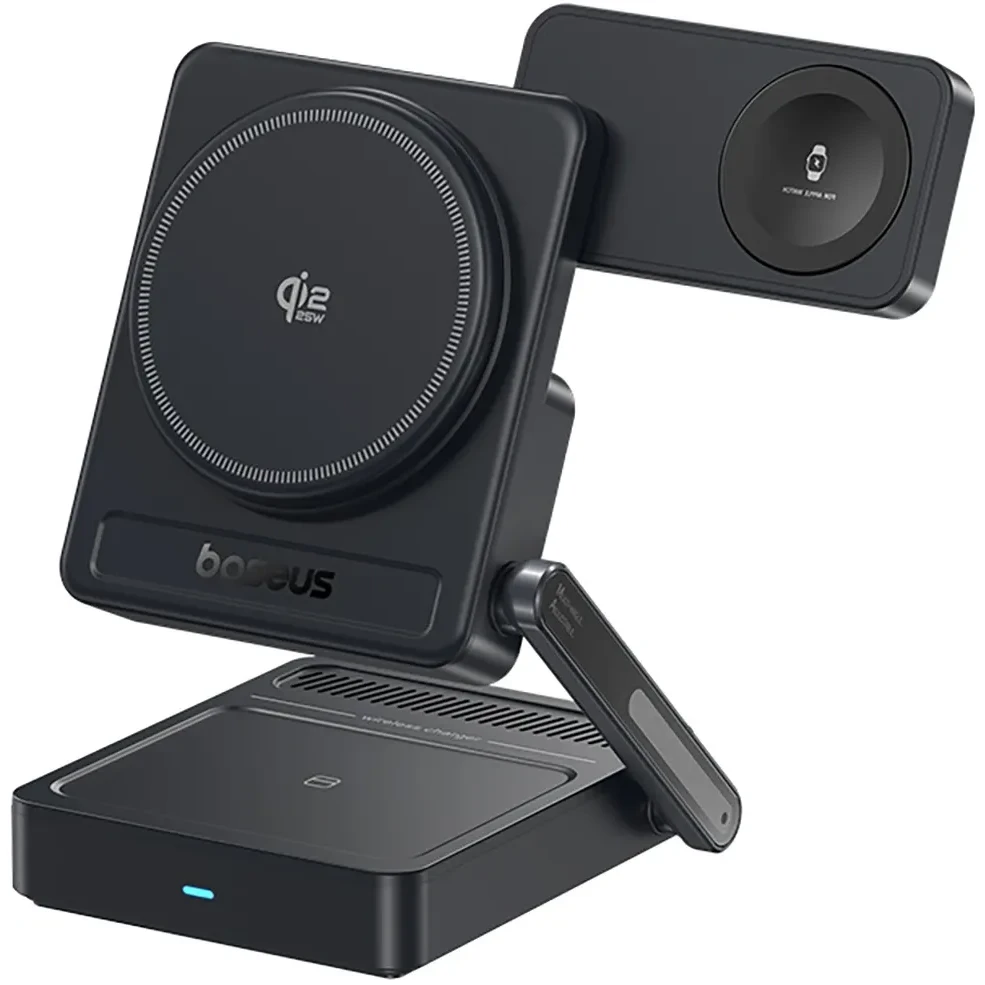 Беспроводное зарядное устройство Baseus PicoGo AF21 3-in-1 35W Black - E0205401