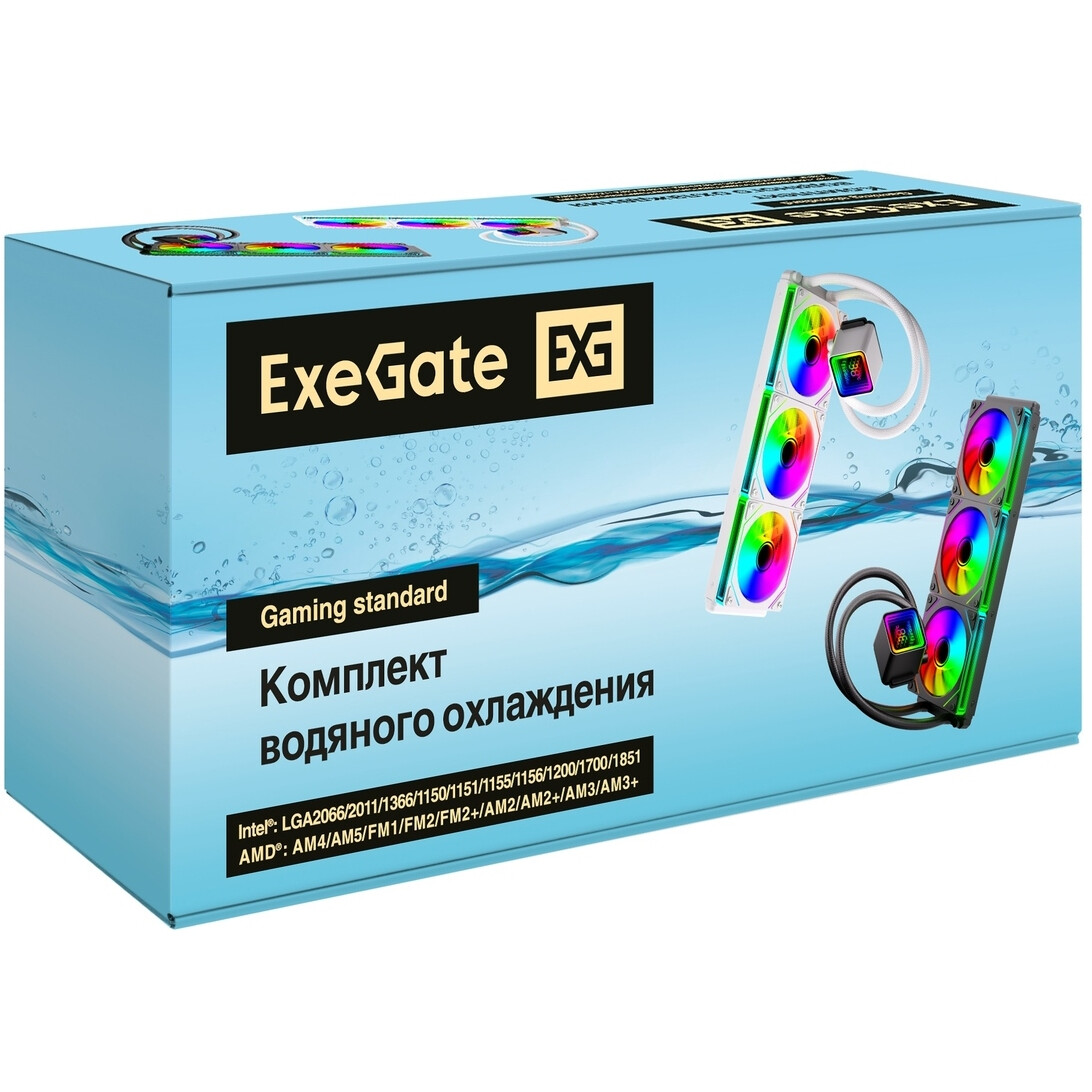 Система жидкостного охлаждения ExeGate DigitalFreezer-360.PWM.ARGB.Black - EX301475RUS - фото 13