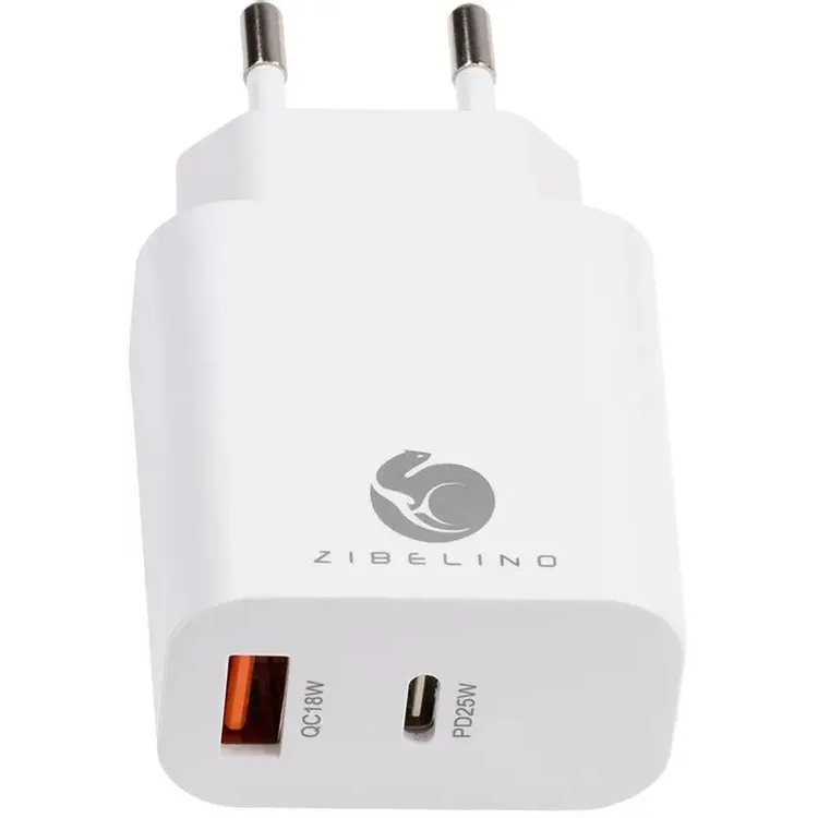 Сетевое зарядное устройство Zibelino ZC-MC-UA-PD-25W-WHT - фото 2