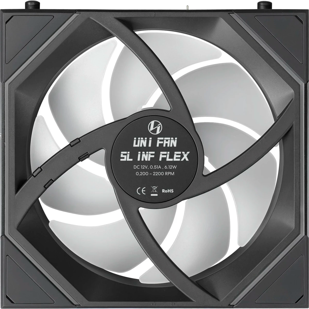 Вентилятор для корпуса Lian Li UNI Fan SL Infinity Flex Reverse 120 Black - G9F.12RSLIN1F1B.R0 - фото 4