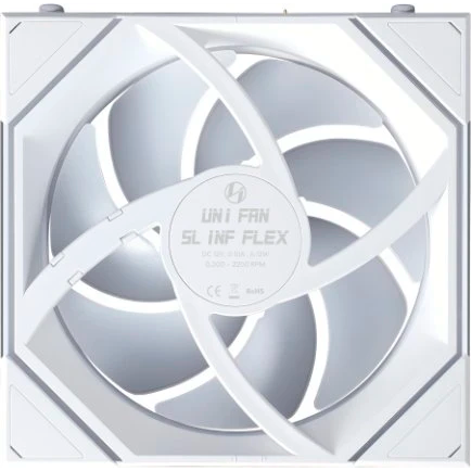 Вентилятор для корпуса Lian Li UNI Fan SL Infinity Flex Reverse 120 White - G9F.12RSLIN1F1W.R0 - фото 4