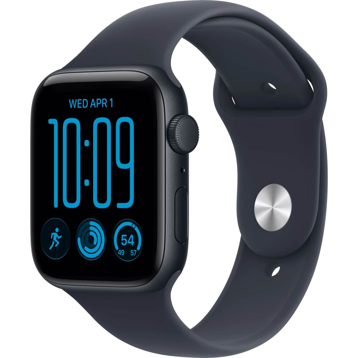 Умные часы Apple Watch SE 3 44mm Midnight Aluminum Case with Navy Blue Sport Band M/L (MJL94)