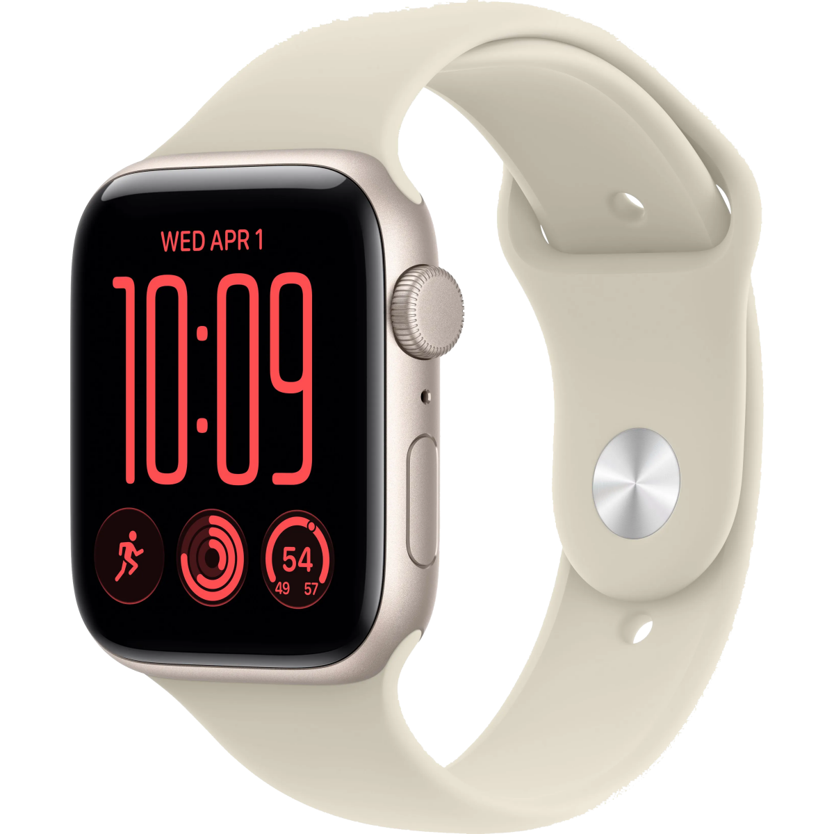 Умные часы Apple Watch SE 3 44mm Starlight Aluminum Case with Sand Sport Band M/L (MJL54)