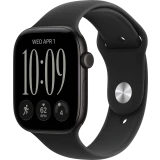 Умные часы Apple Watch Series 12 46mm Black Aluminium Case with Black Sport Band M/L (MJEL4)