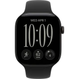 Умные часы Apple Watch Series 12 46mm Black Aluminium Case with Black Sport Band M/L (MJEL4)